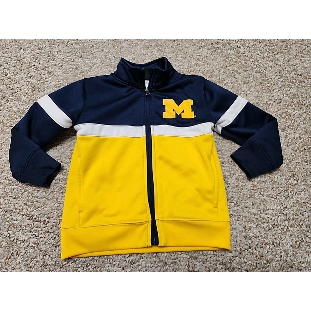 Gen 2 Youth Michigan Wolverines Full Zip Track Jacket Navy Yellow Small 4